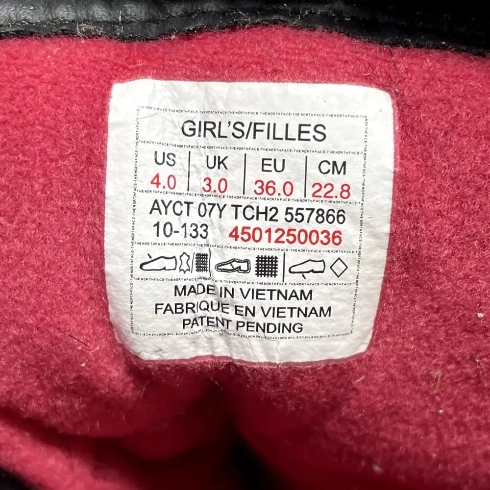 The North Face Black Shellista Waterproof Insulated Winter Boots Girls 4